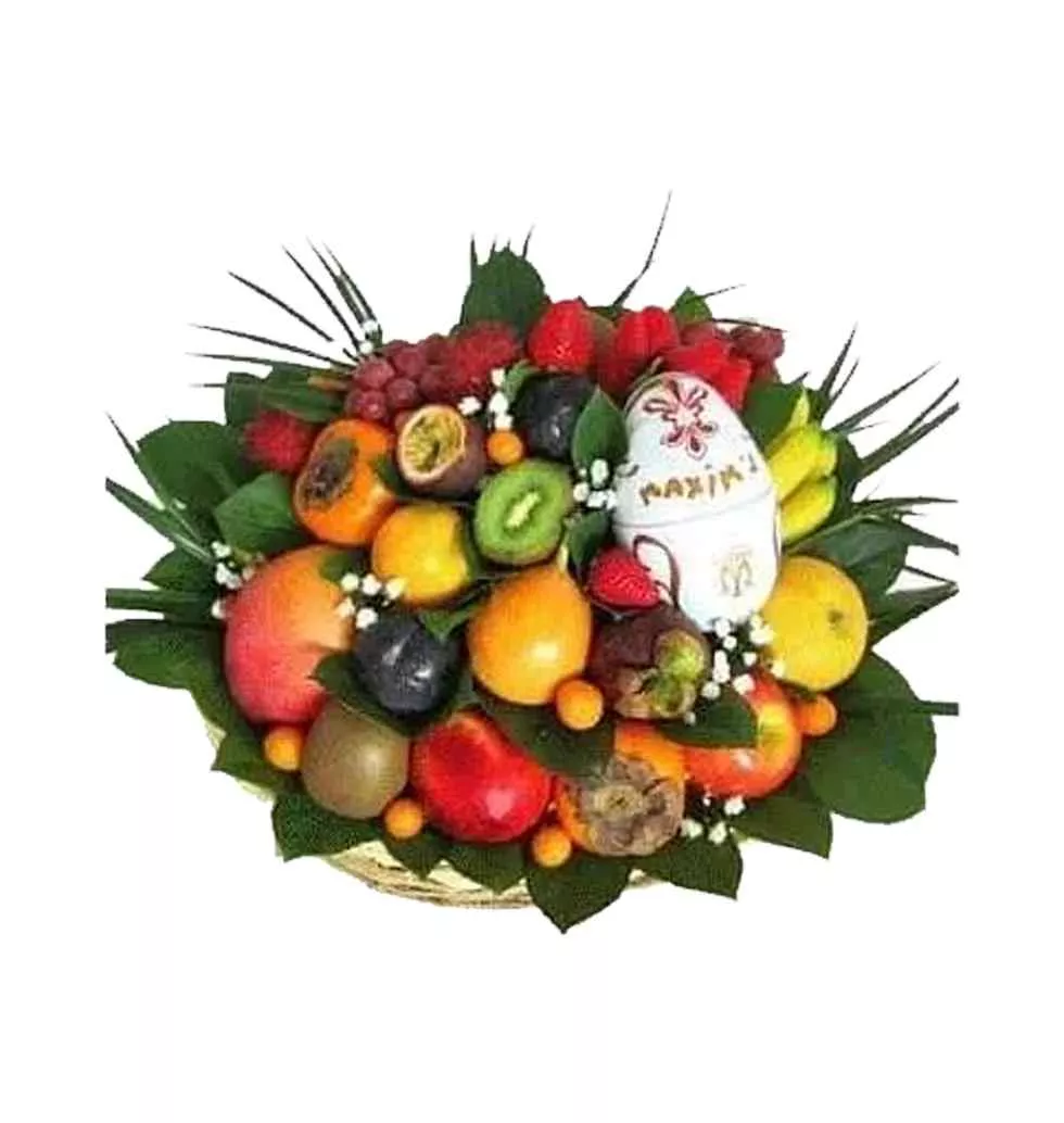 Exquisite Be Happy Fruits Gift Hamper