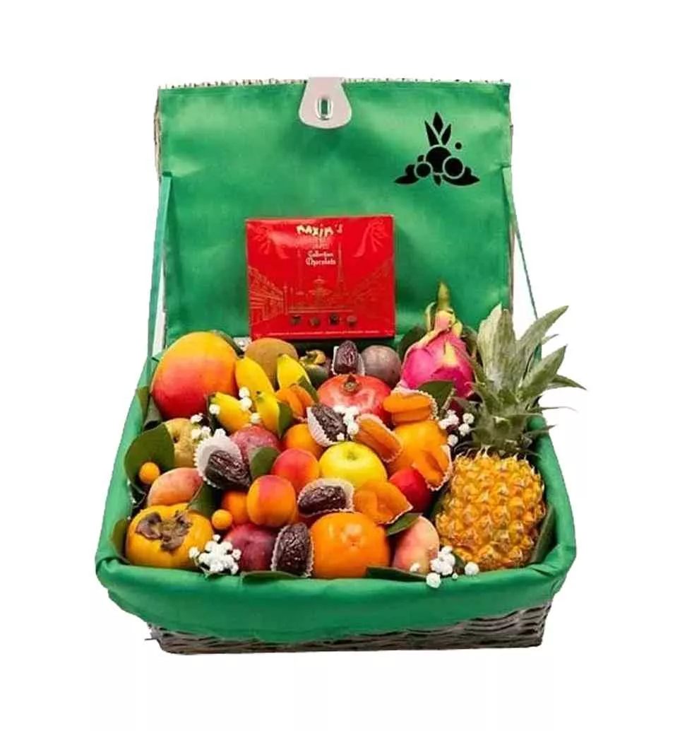 Fresh Fruits Basket and Yummy Chocolate